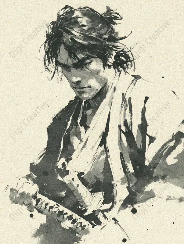 Premium Anime Ink Art
