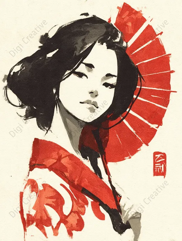 Premium Anime Ink Art