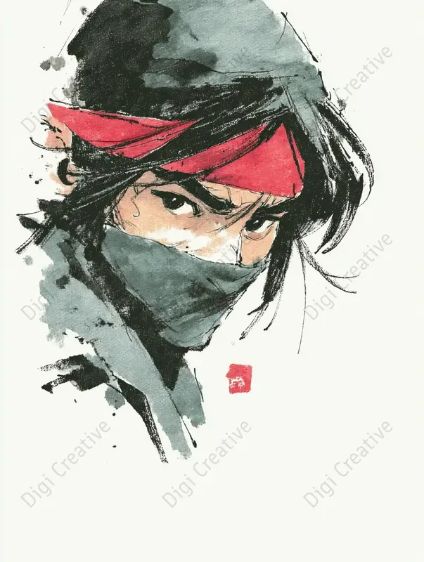 Premium Anime Ink Art