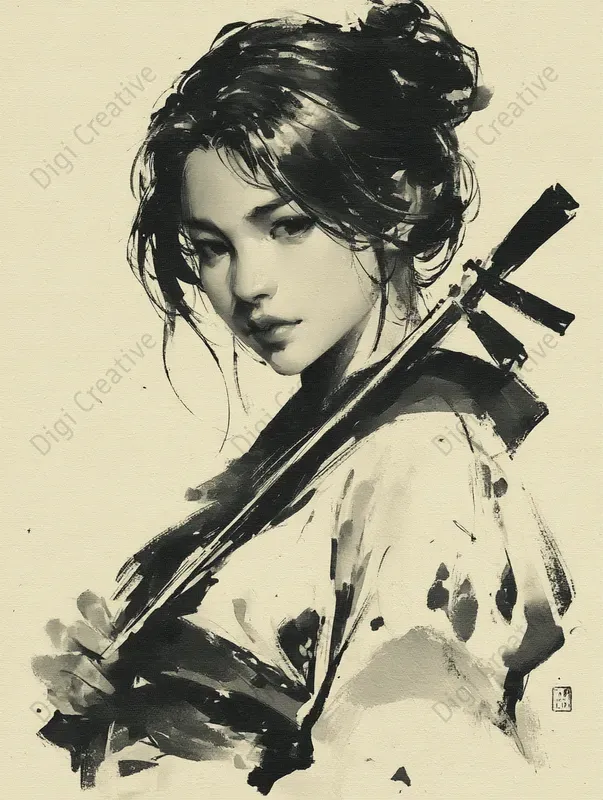 Premium Anime Ink Art