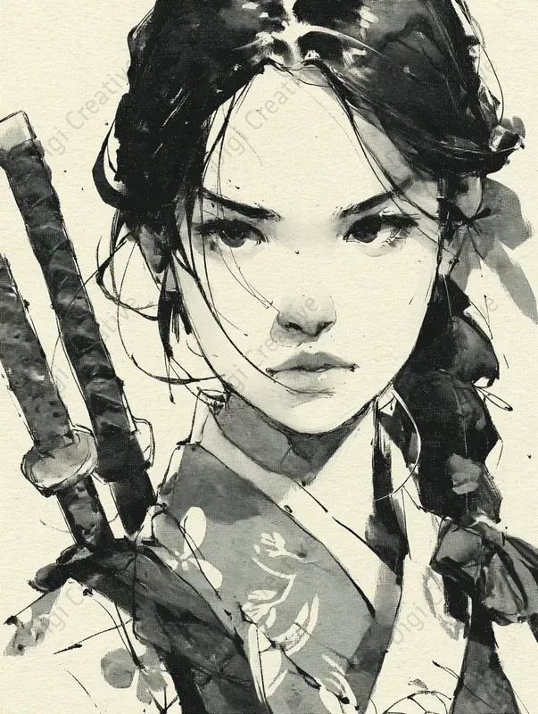 Premium Anime Ink Art