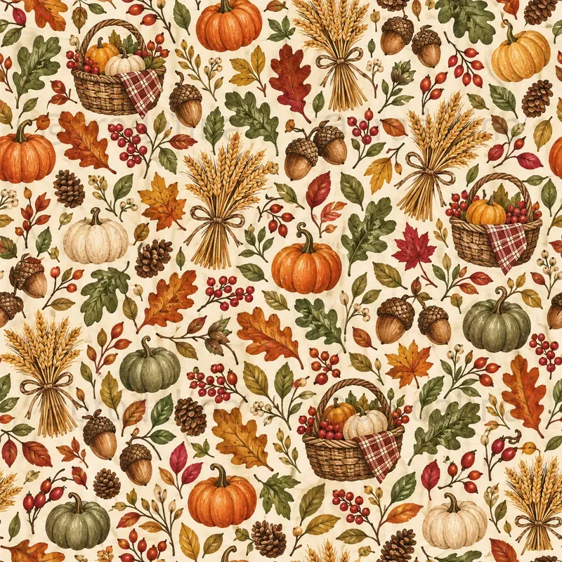 Cozy Thanksgiving Seamless Patterns