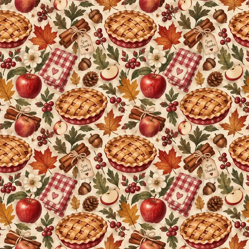 Cozy Thanksgiving Seamless Patterns