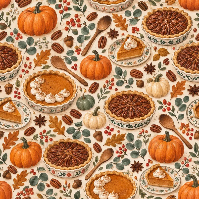 Cozy Thanksgiving Seamless Patterns