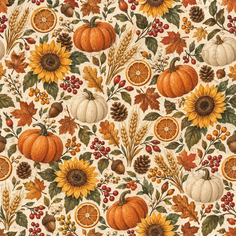 Cozy Thanksgiving Seamless Patterns