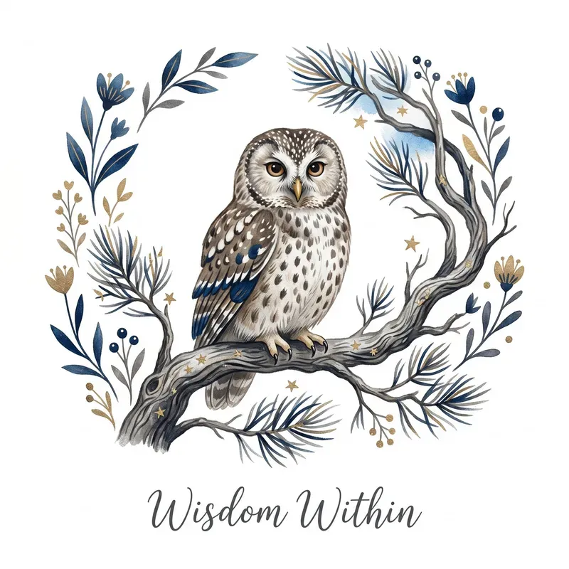 Customizable Cozy Watercolor Animal Art