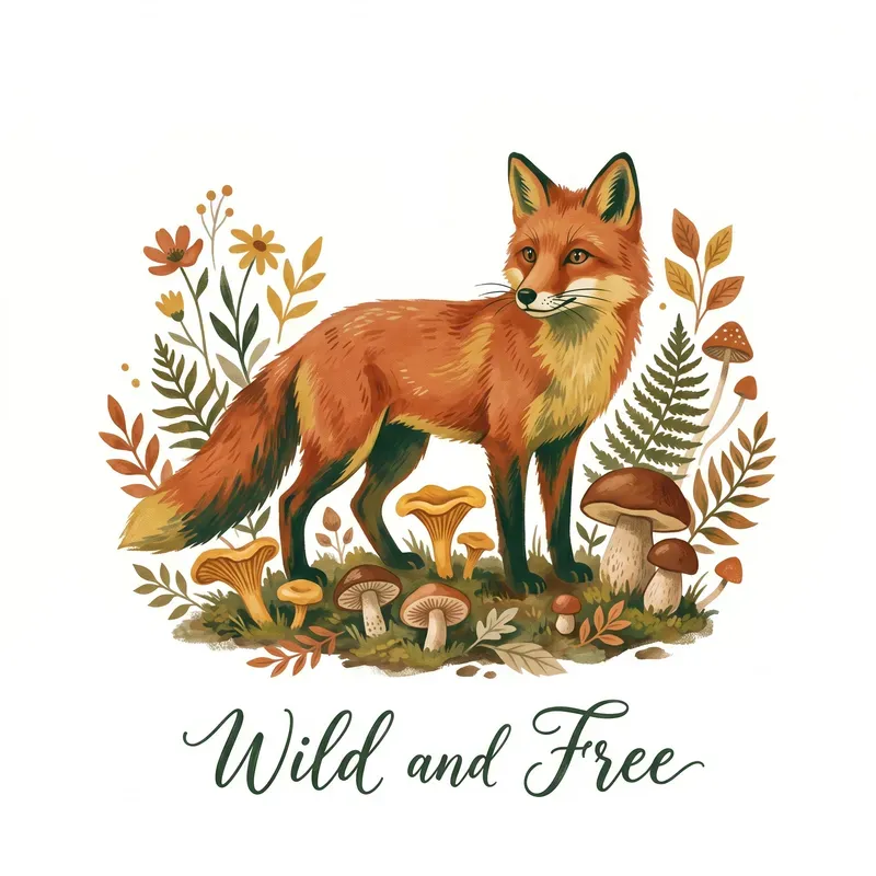 Customizable Cozy Watercolor Animal Art