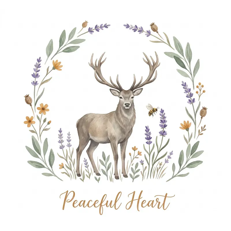 Customizable Cozy Watercolor Animal Art