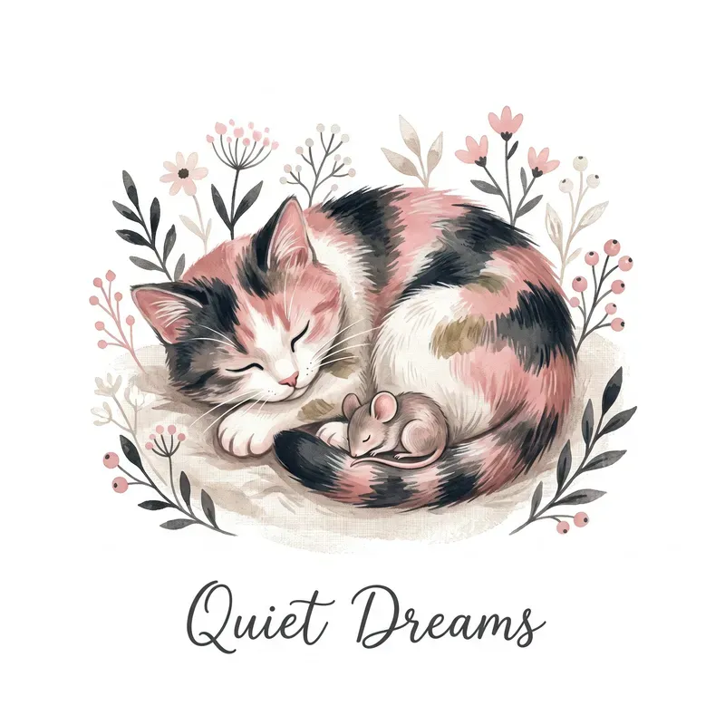 Customizable Cozy Watercolor Animal Art