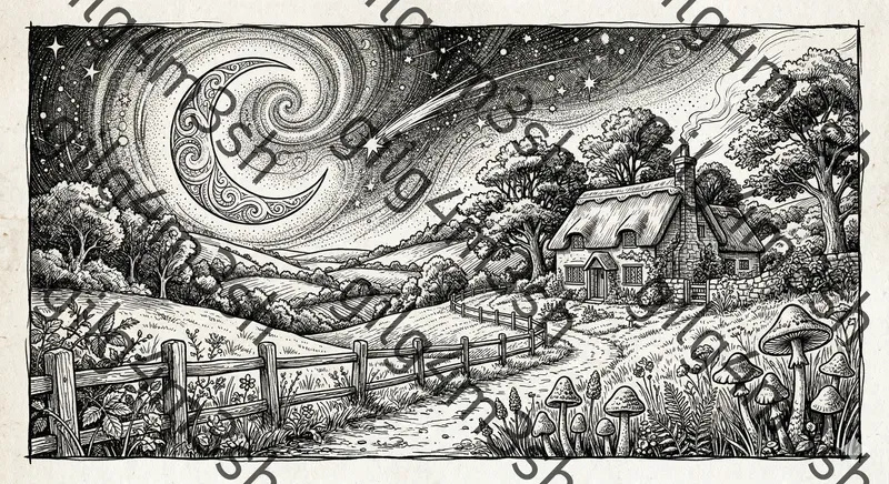 Ink Pen Storybook Landscapes