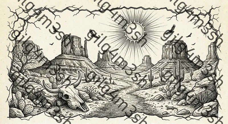 Ink Pen Storybook Landscapes