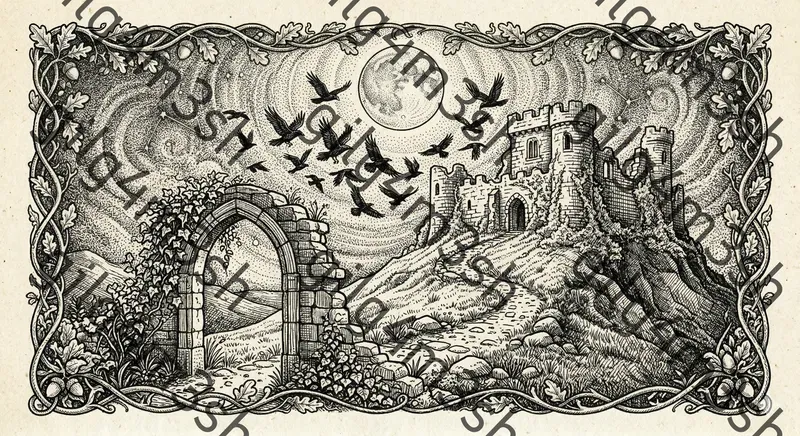 Ink Pen Storybook Landscapes