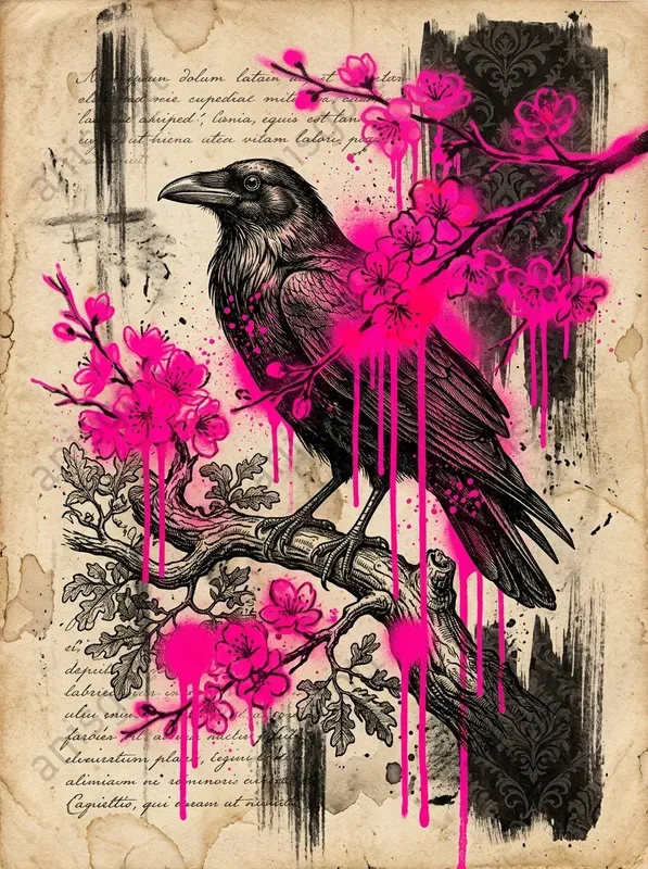 Dark Botanical Gothic Neon Junk Journals