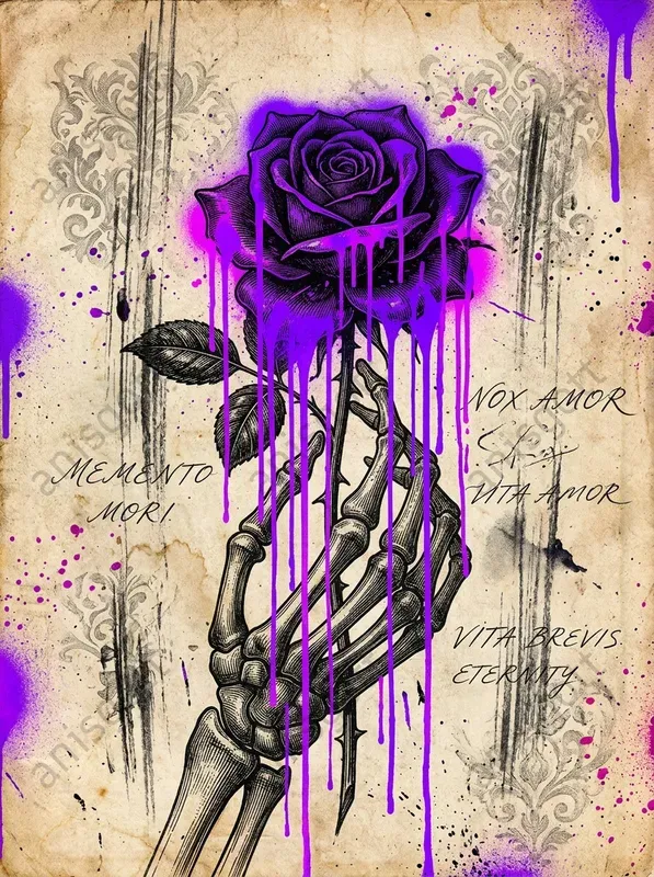 Dark Botanical Gothic Neon Junk Journals