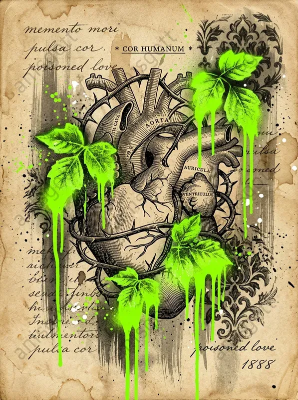 Dark Botanical Gothic Neon Junk Journals