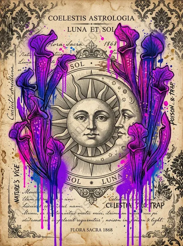 Dark Botanical Gothic Neon Junk Journals