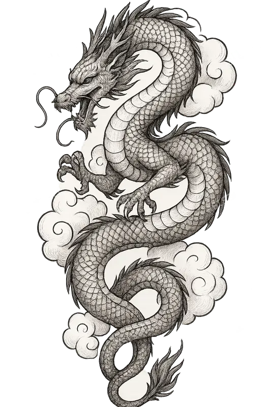 Black White Tattoo Style Illustrations