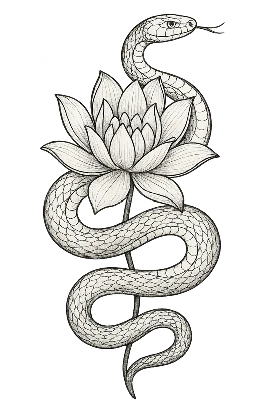 Black White Tattoo Style Illustrations