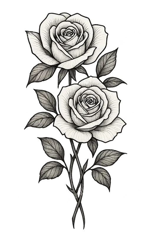 Black White Tattoo Style Illustrations