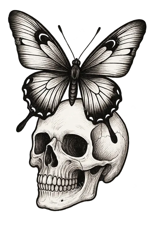 Black White Tattoo Style Illustrations