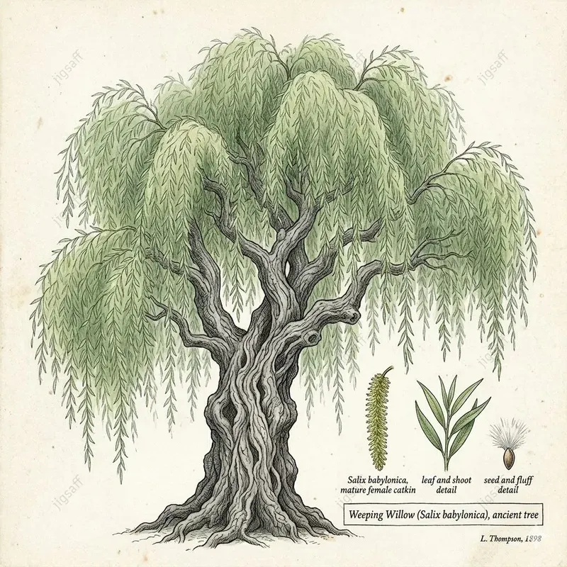 Botanical Watercolor Tree Art