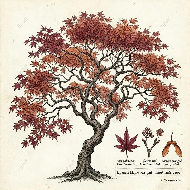 Botanical Watercolor Tree Art