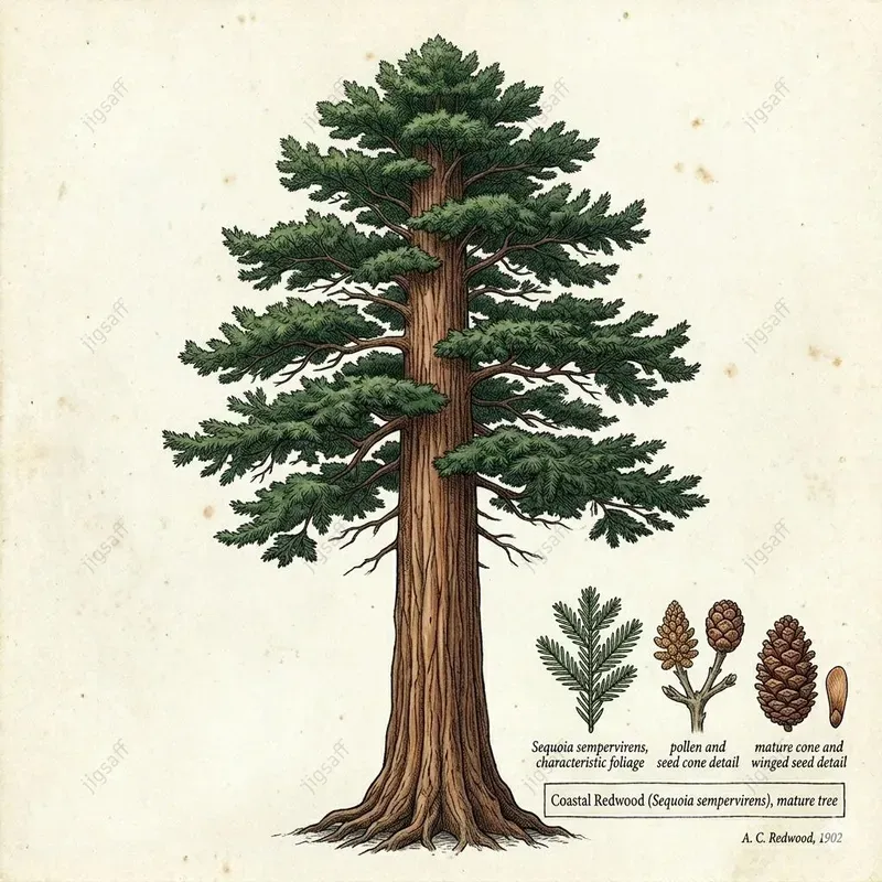 Botanical Watercolor Tree Art