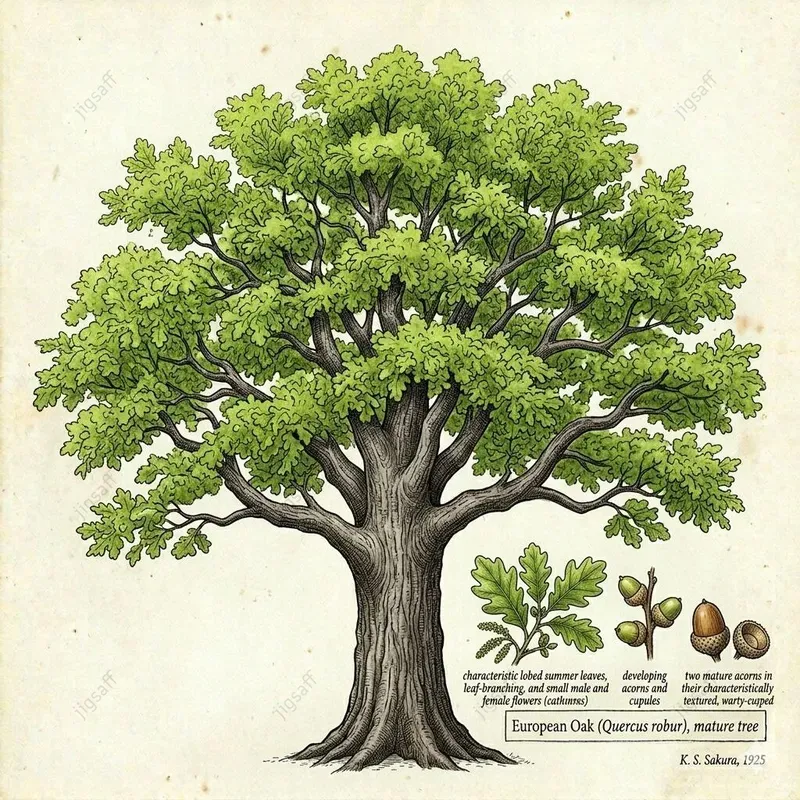 Botanical Watercolor Tree Art