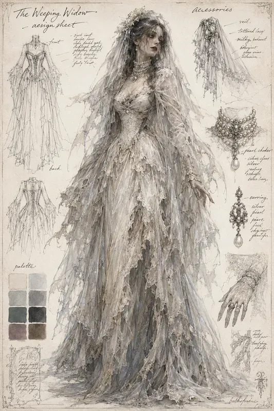Mixed Media Fashion Sketch Sheets