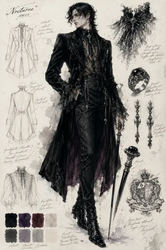 Mixed Media Fashion Sketch Sheets