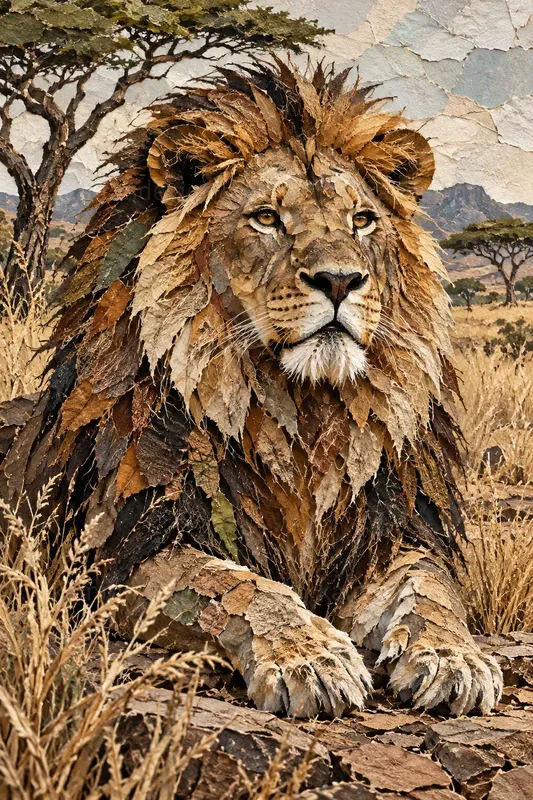 Natural Collage Animals