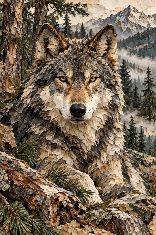 Natural Collage Animals