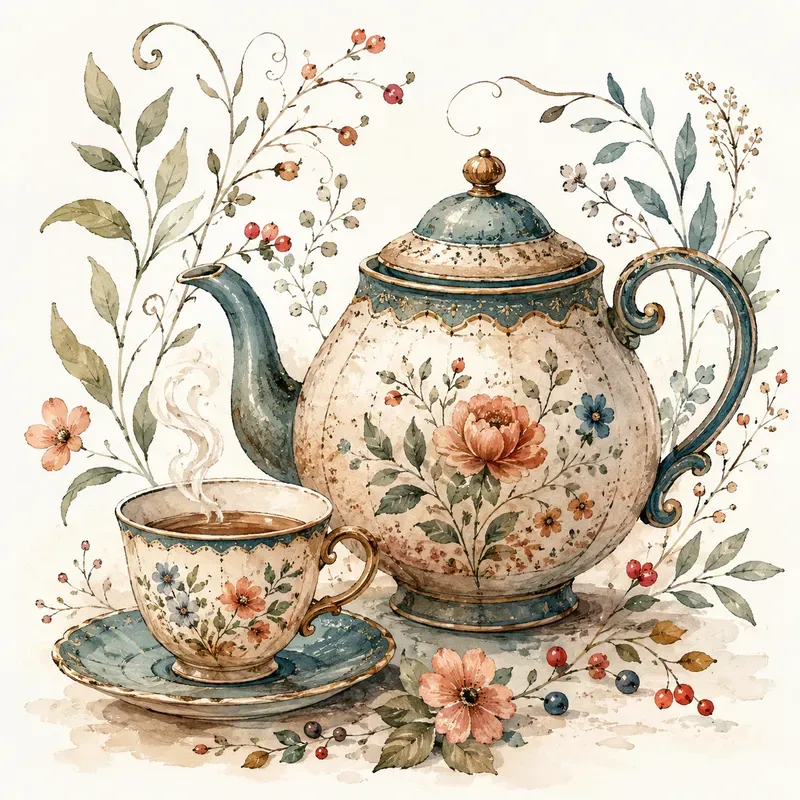 Cozy Folk Watercolor Illustrations