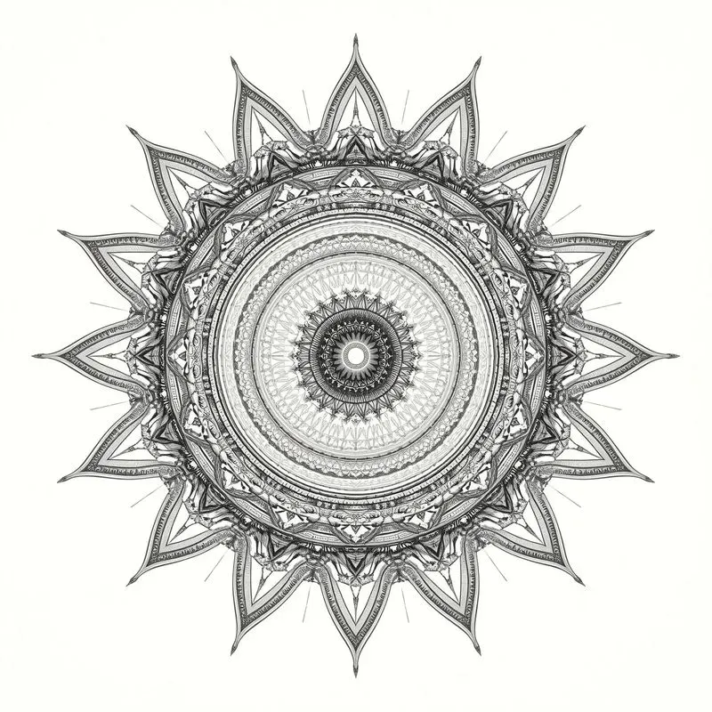 High Detail Mandala Pencil Sketches