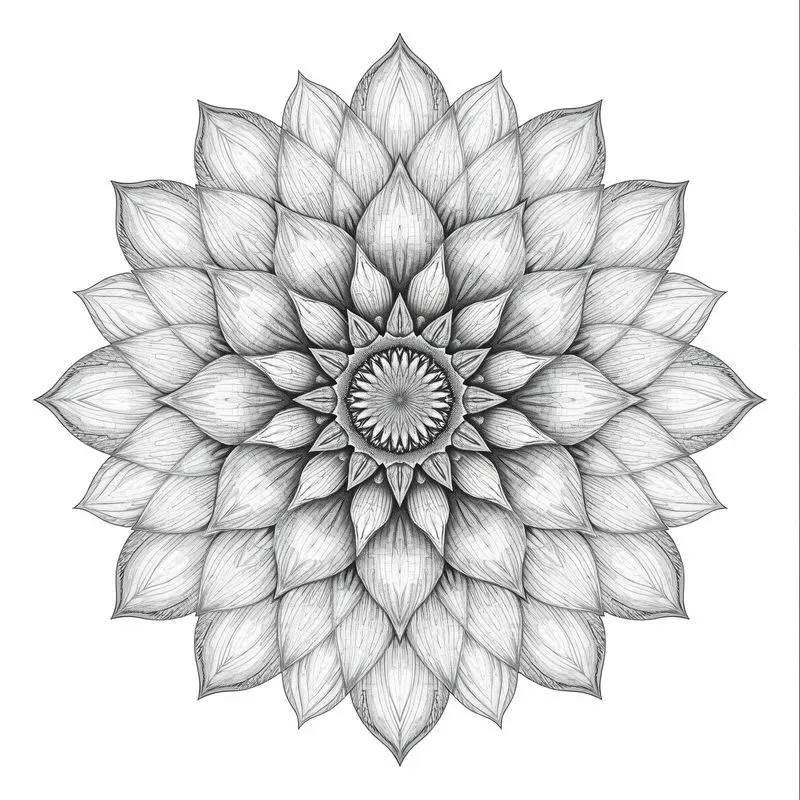 High Detail Mandala Pencil Sketches