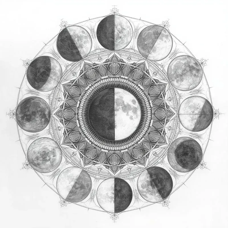 High Detail Mandala Pencil Sketches