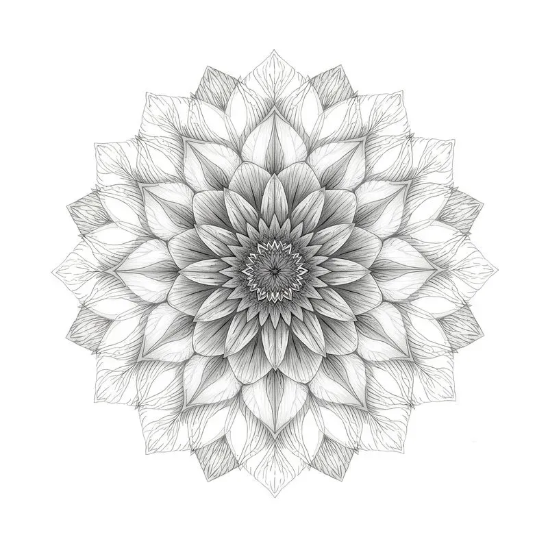 High Detail Mandala Pencil Sketches