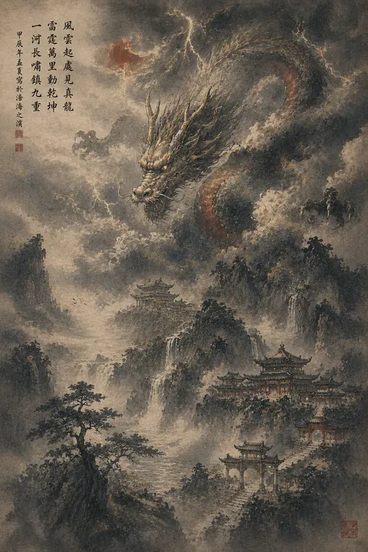 Asian Watercolor Scene Generator