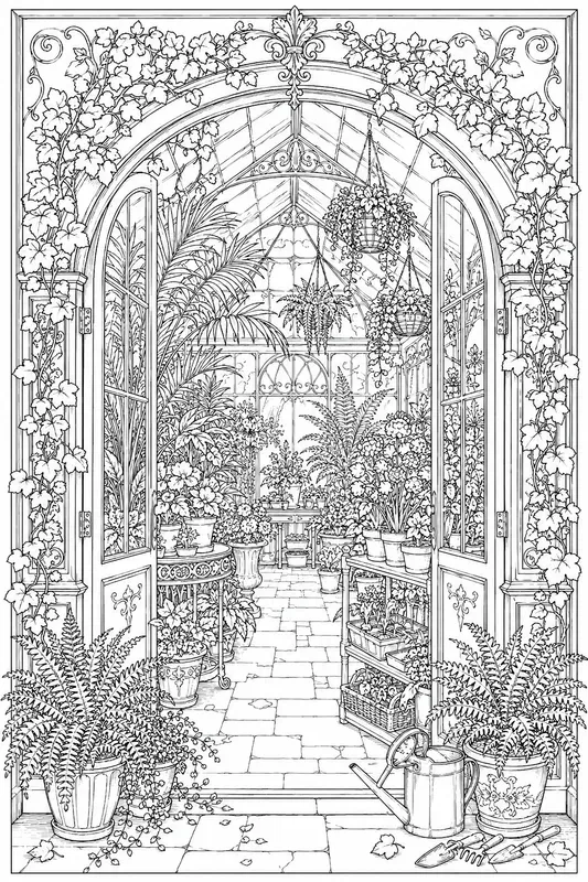 Vintage Botanical Illustrations Line Art