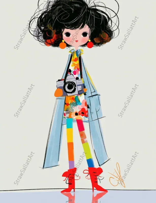 Colorful Fashion Girls Etsy Cliparts