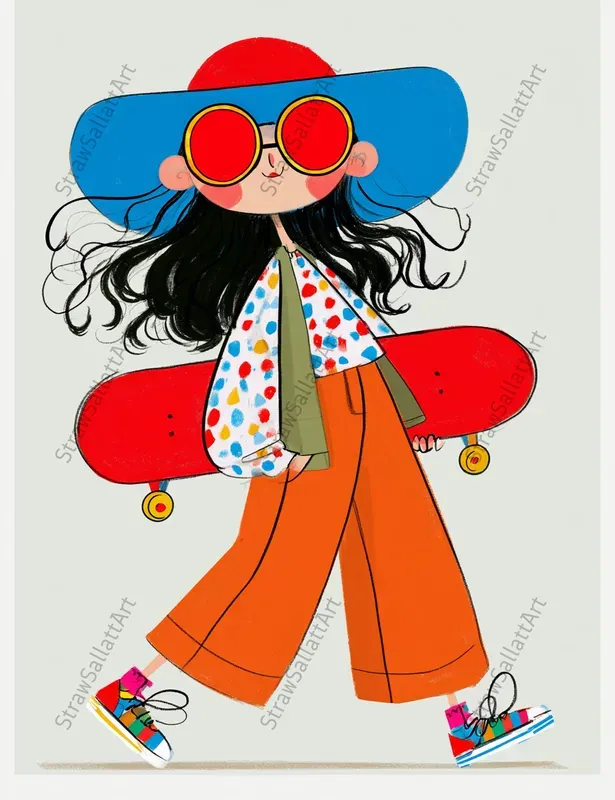 Colorful Fashion Girls Etsy Cliparts