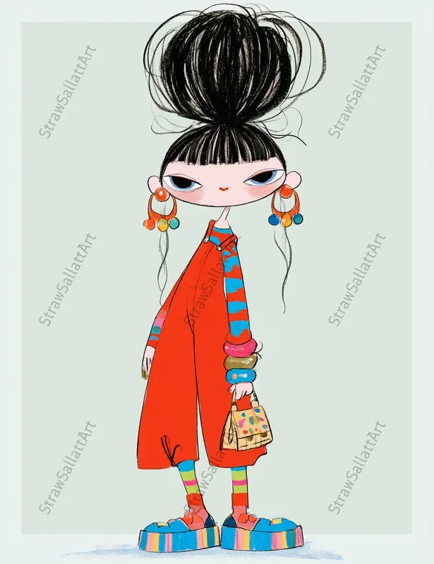 Colorful Fashion Girls Etsy Cliparts