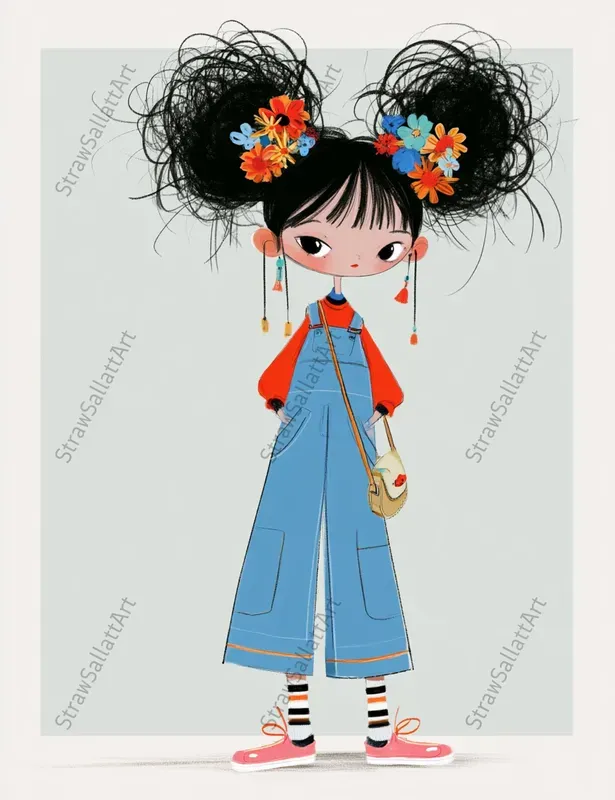 Colorful Fashion Girls Etsy Cliparts