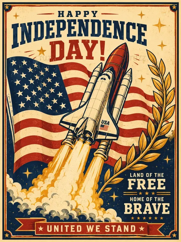 Retro Patriotic Vector Posters