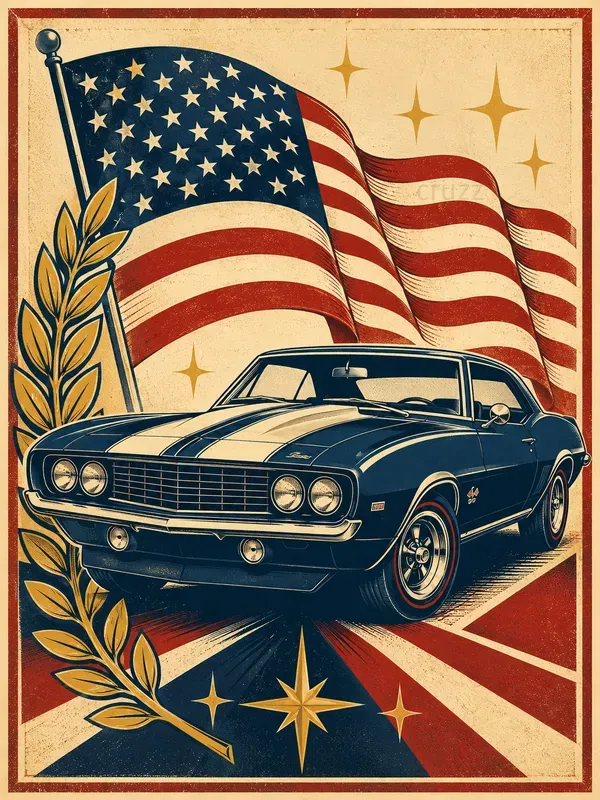 Retro Patriotic Vector Posters