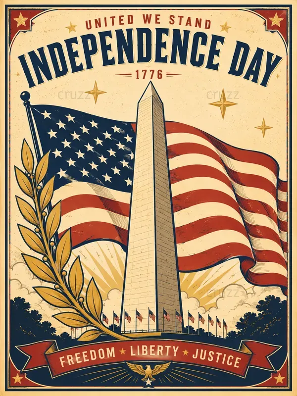 Retro Patriotic Vector Posters