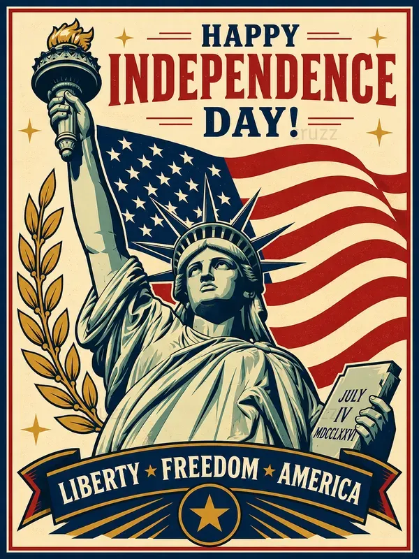 Retro Patriotic Vector Posters
