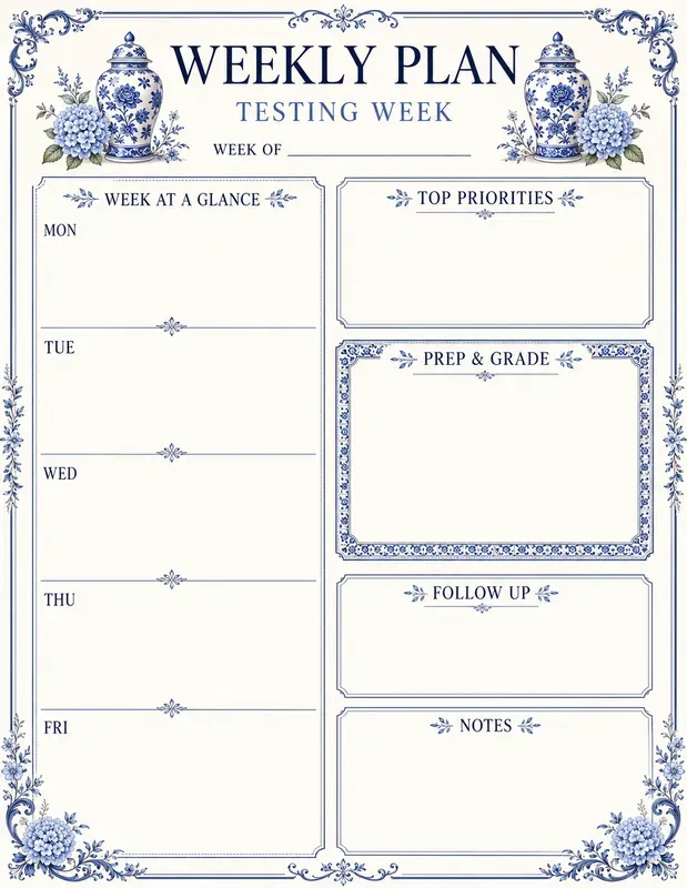 Grandmillennial Teacher Weekly Planners