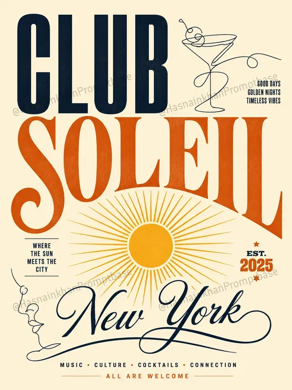 Modern Retro Typography Posters