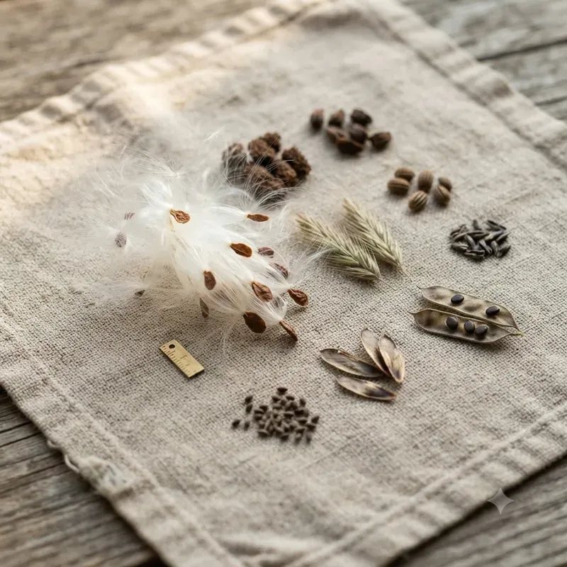 Native Seed Collection Macro Photo Builders